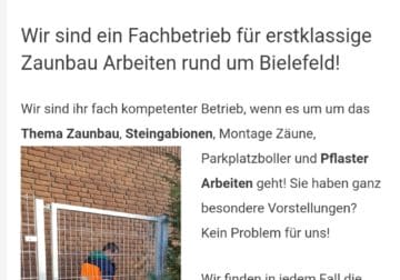 Zäune Bielefeld Website